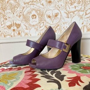 Michael Kors Purple Leather Heels